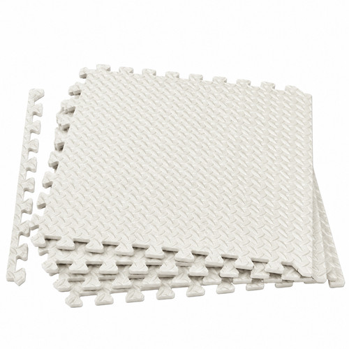 White eva interlocking foam - white,